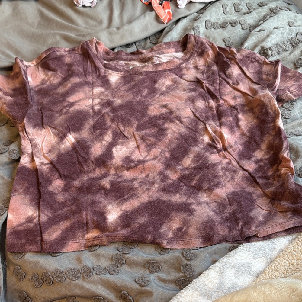 Old Navy Purple Tie-Dye Crop Top